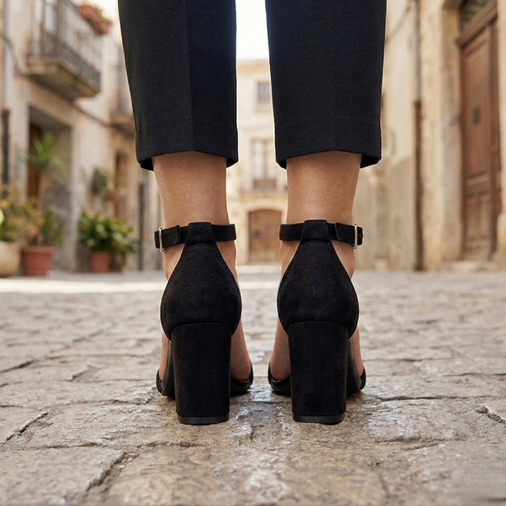 Women’s Block Heel Sandals Ankle Strap Open Toe Heels