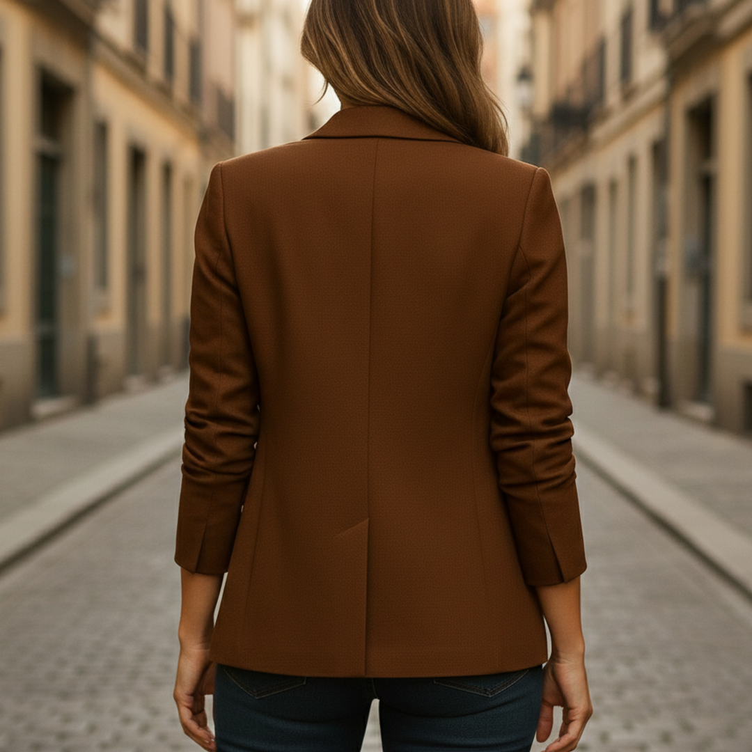 Blazer Women Fitted Single Button Jacket