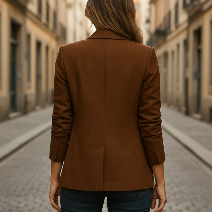 Blazer Women Fitted Single Button Jacket