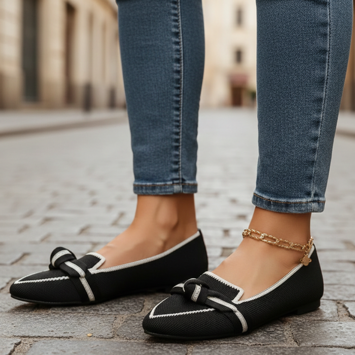 Women’s Orthopedic Pointed-Toe Knit Loafers