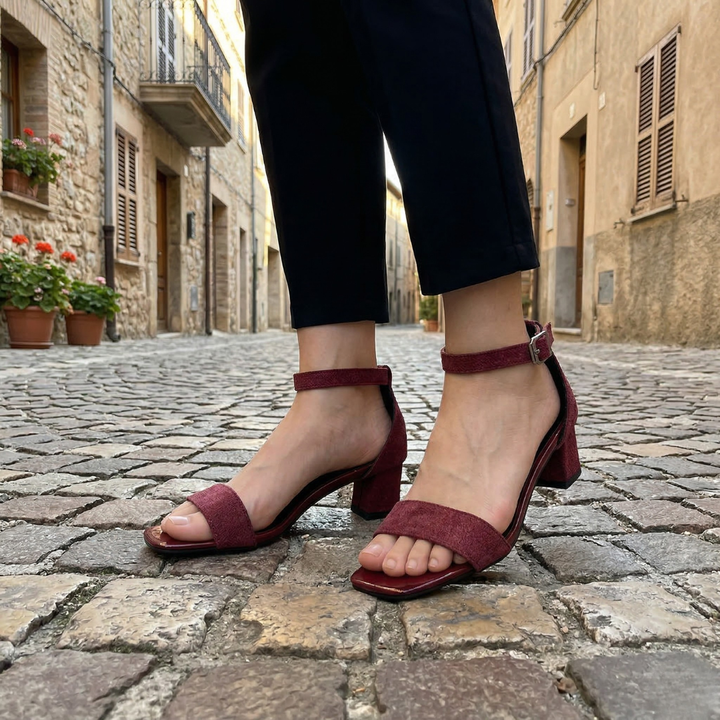 Women’s Block Heel Sandals Ankle Strap Open Toe Heels