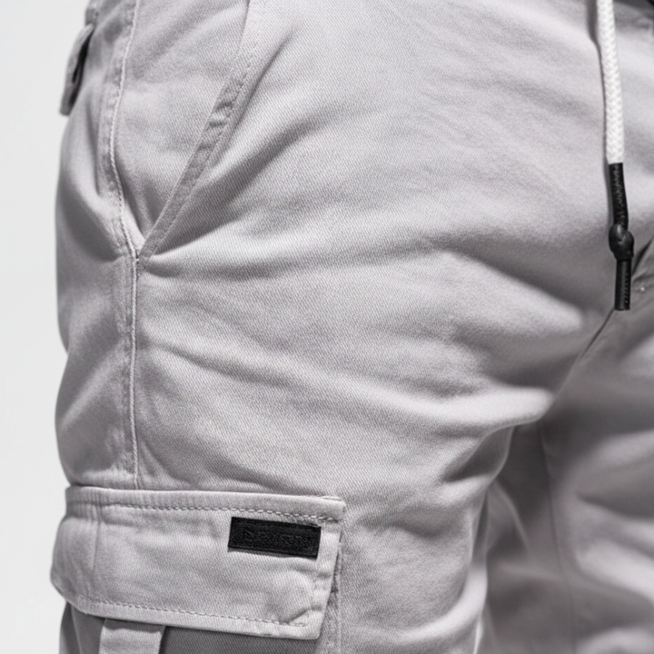 Mens Cargo Shorts Drawstring Waist Multi Pocket