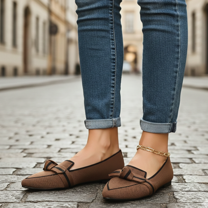 Women’s Orthopedic Pointed-Toe Knit Loafers