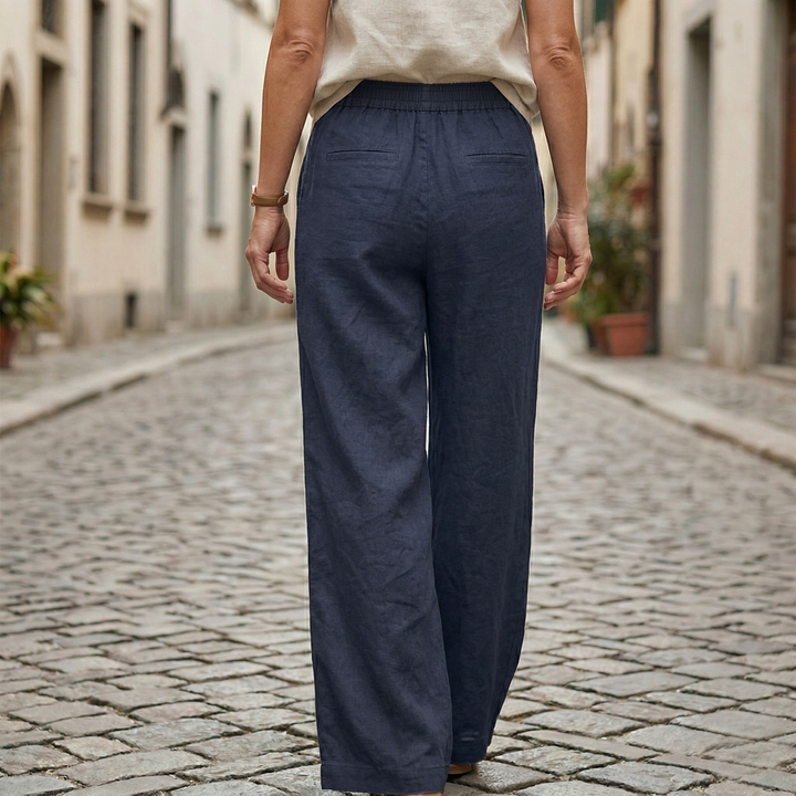 Wide Leg Pants Elastic Waist Loose Fit for Women