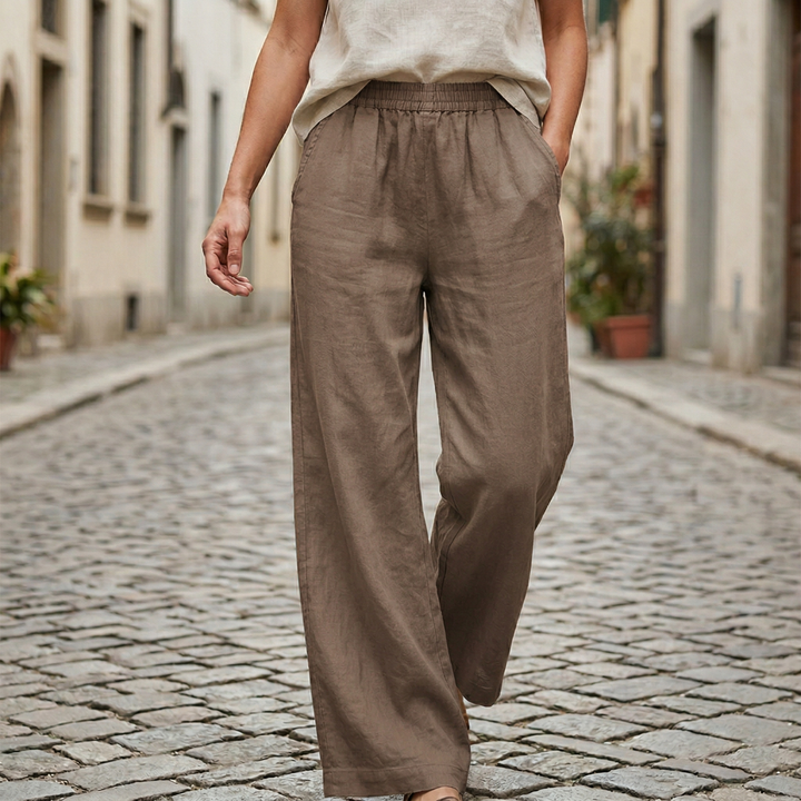 Wide Leg Pants Elastic Waist Loose Fit for Women