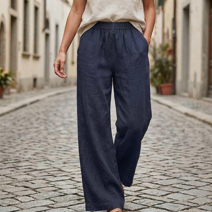 Wide Leg Pants Elastic Waist Loose Fit for Women
