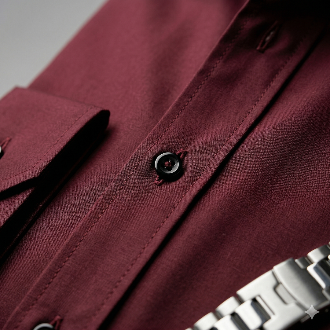 Men Button Up Shirt Tailored Fit Long Sleeve Smart Casual Dress Shirt