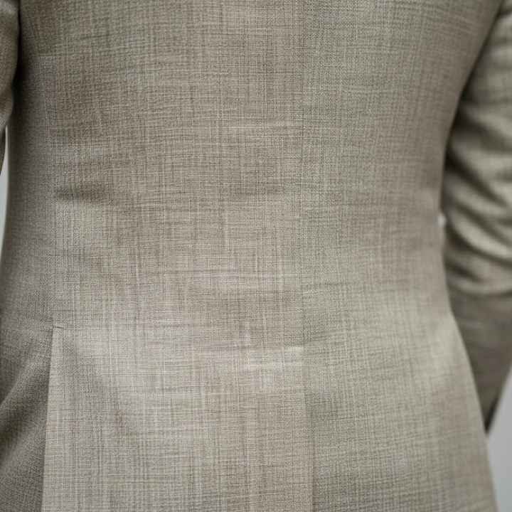 A man in a suit and tie poses confidently, showcasing a refined, lightweight blazer good for work or evening events.