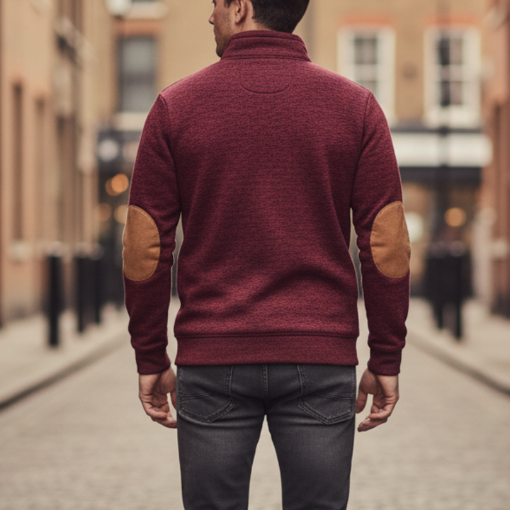 The Everett Textured Half-Placket Pullover