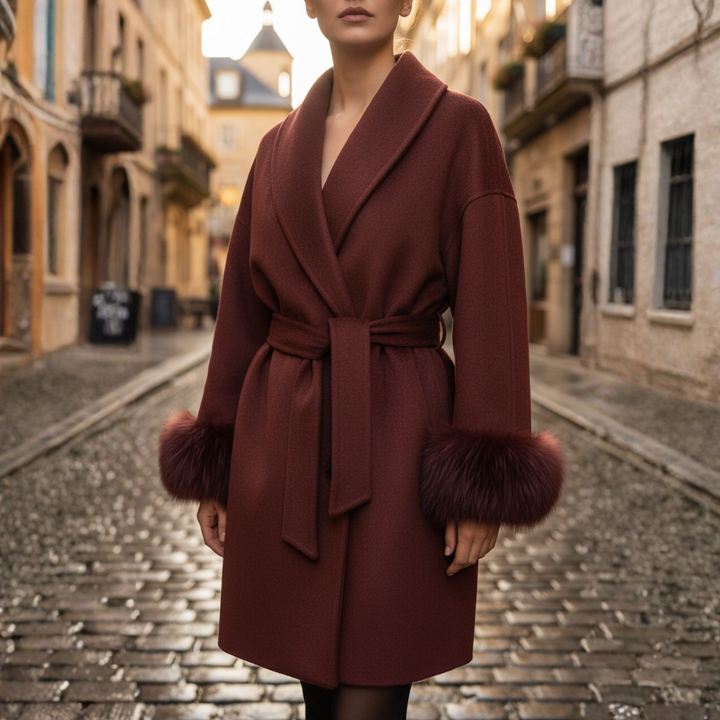 The Marcelline Belted Wool Coat