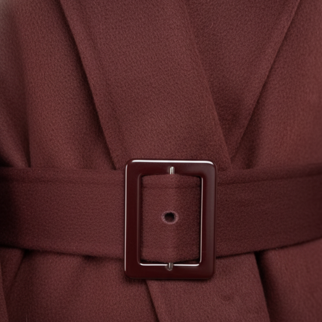 The Marcelline Belted Wool Coat