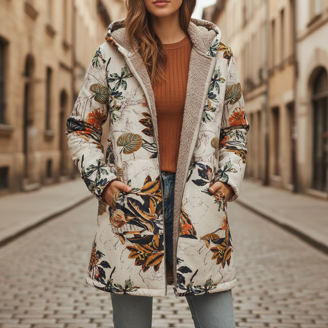 The Mariel Fleece-Lined Hooded Coat